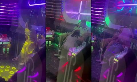 Chơi 2 em giáo viên mầm non của bạn trong quán hát